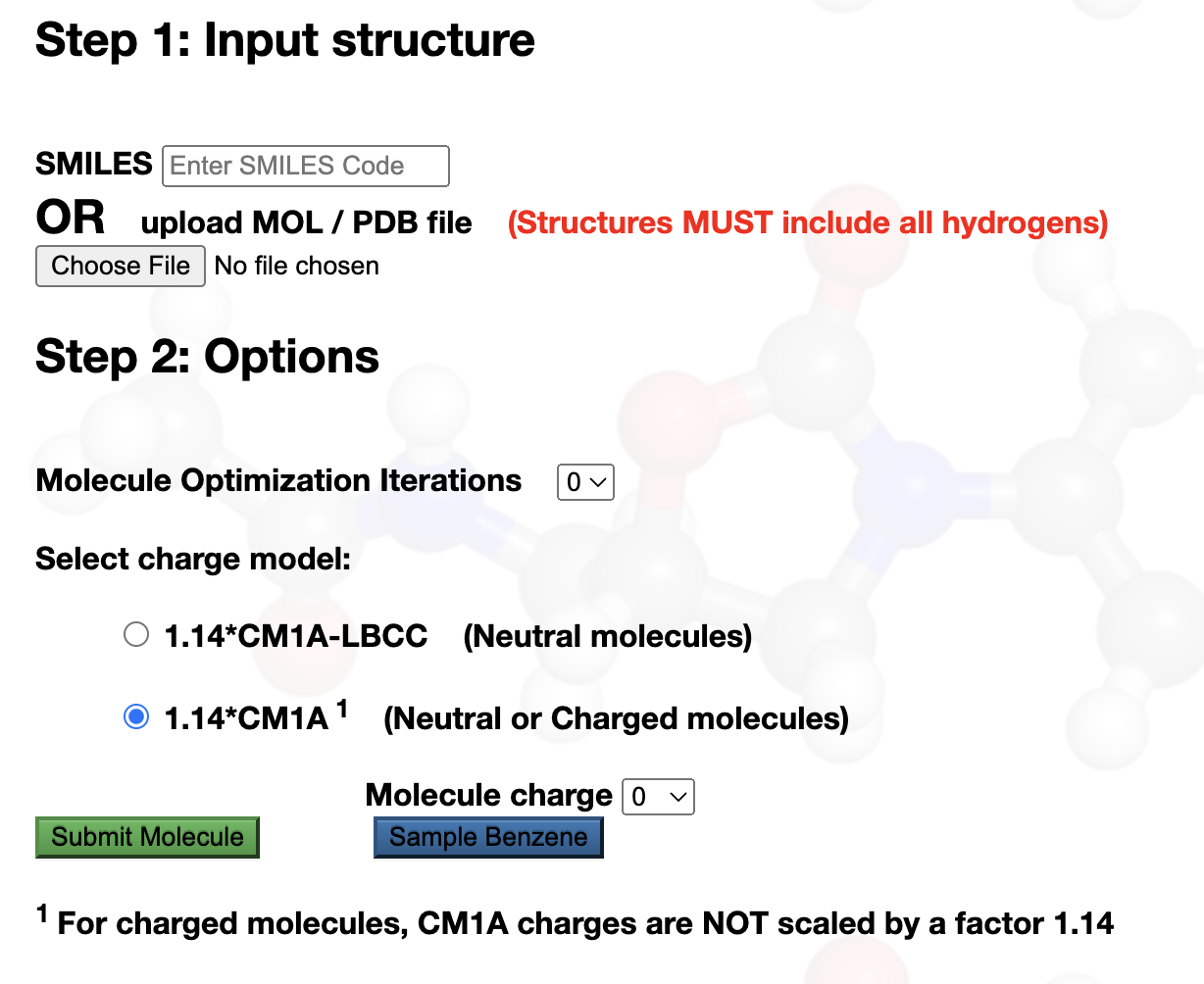 The LigParGen webpage